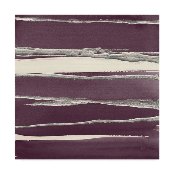 Trademark Fine Art 'Silver Rose II Purple' Canvas Art by Chris Paschke