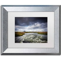 Trademark Fine Art 'Silver Sky' Canvas Art by Philippe Sainte-Laudy, White Matte, Silver Frame