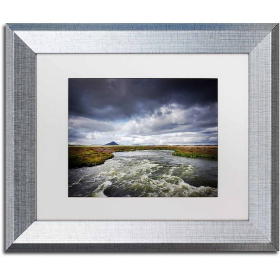 Trademark Fine Art 'Silver Sky' Canvas Art by Philippe Sainte-Laudy, White Matte, Silver Frame