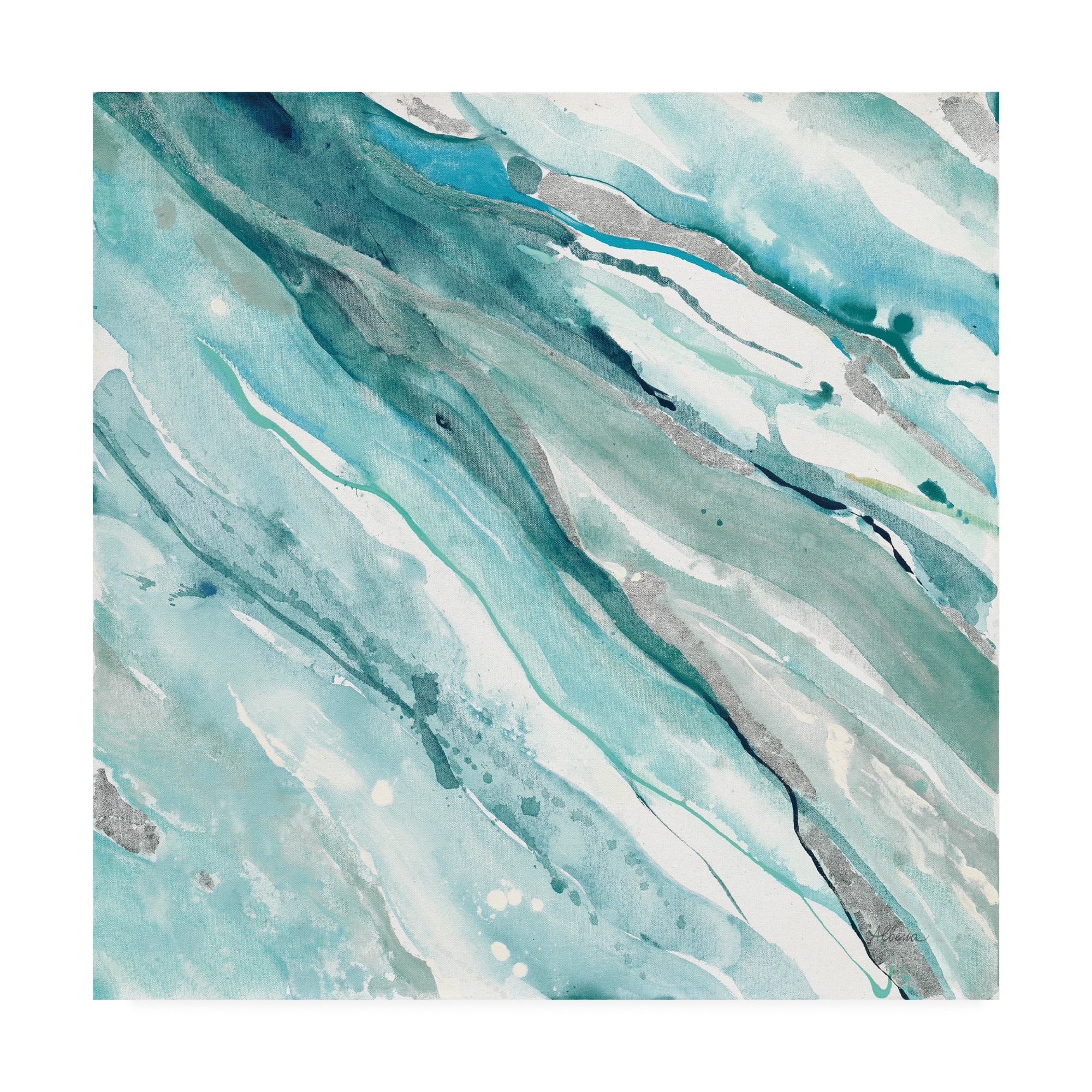 Trademark Fine Art 'Silver Springs II Blue Green' Canvas Art by Albena Hristova