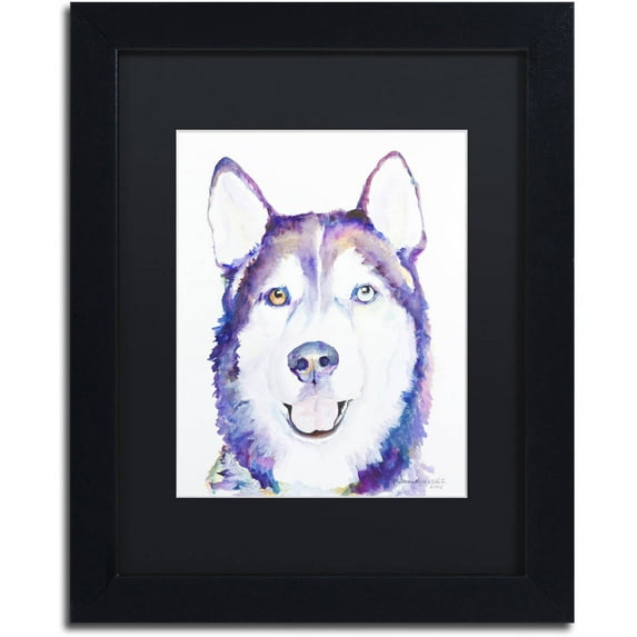 Trademark Fine Art "Simba" Canvas Art by Pat Saunders-White, Black Matte, Black Frame