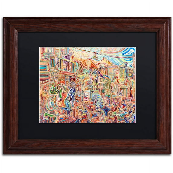 Trademark Fine Art "Simon Says" Canvas Art by Josh Byer, Black Matte, Wood Frame