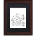 thumbnail image 1 of Trademark Fine Art "Simple Flower Doodle 1" Canvas Art by KCDoodleArt Black Matte, Wood Frame, 1 of 3