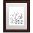 thumbnail image 1 of Trademark Fine Art "Simple Flower Doodle 1" Canvas Art by KCDoodleArt White Matte, Wood Frame, 1 of 4