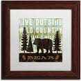 thumbnail image 1 of Trademark Fine Art "Simple Living Bear" Canvas Art by Michael Mullan, White Matte, Wood Frame, 1 of 4