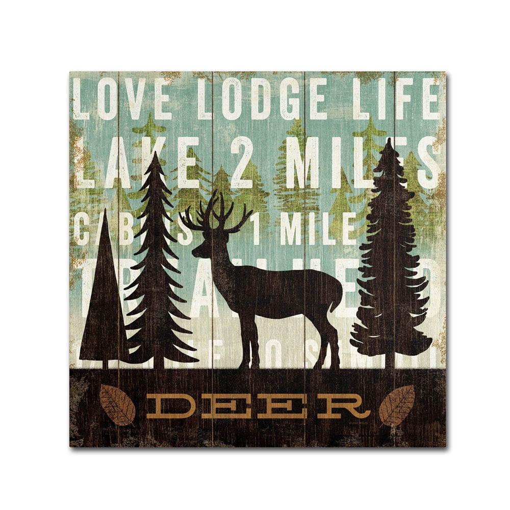 Trademark Fine Art "Simple Living Deer" Canvas Art by Michael Mullan