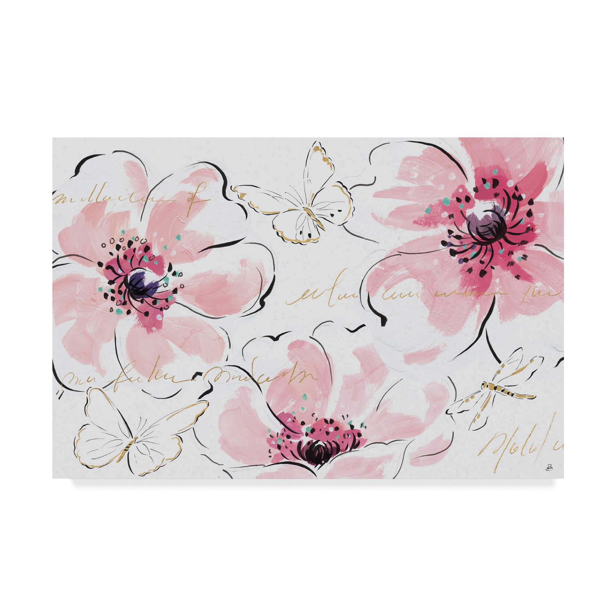 Trademark Fine Art 'Simply Pink I' Canvas Art by Daphne Brissonnet