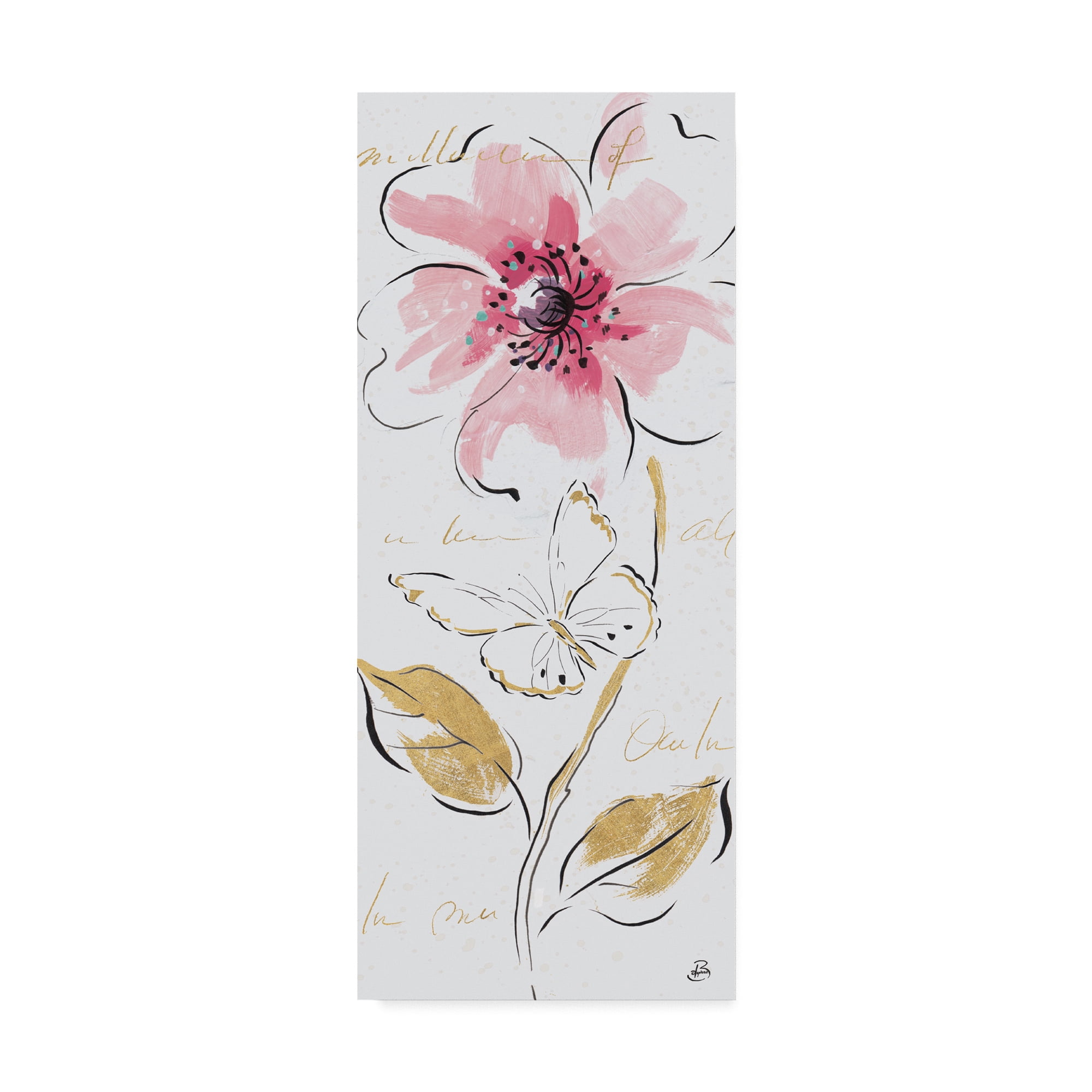 Trademark Fine Art 'Simply Pink V' Canvas Art by Daphne Brissonnet
