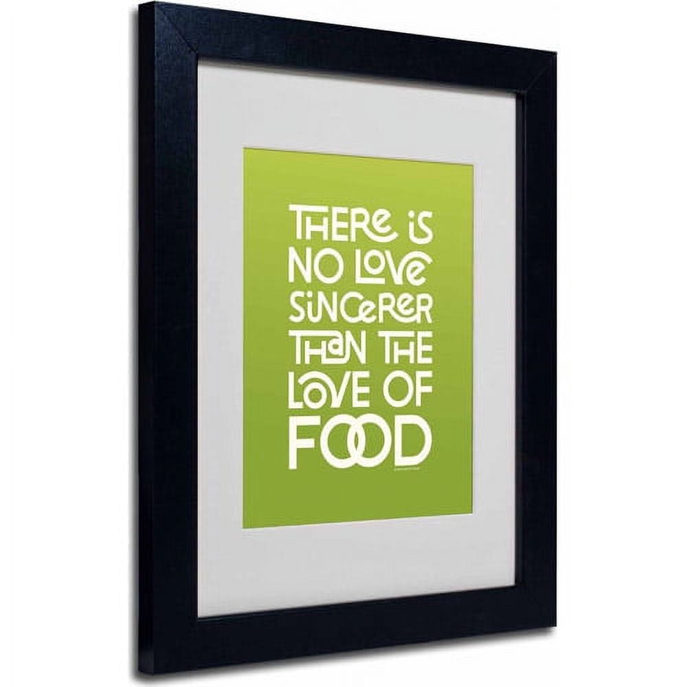 Trademark Fine Art "Sincere Love of Food" Canvas Art by Megan Romo, Black Frame
