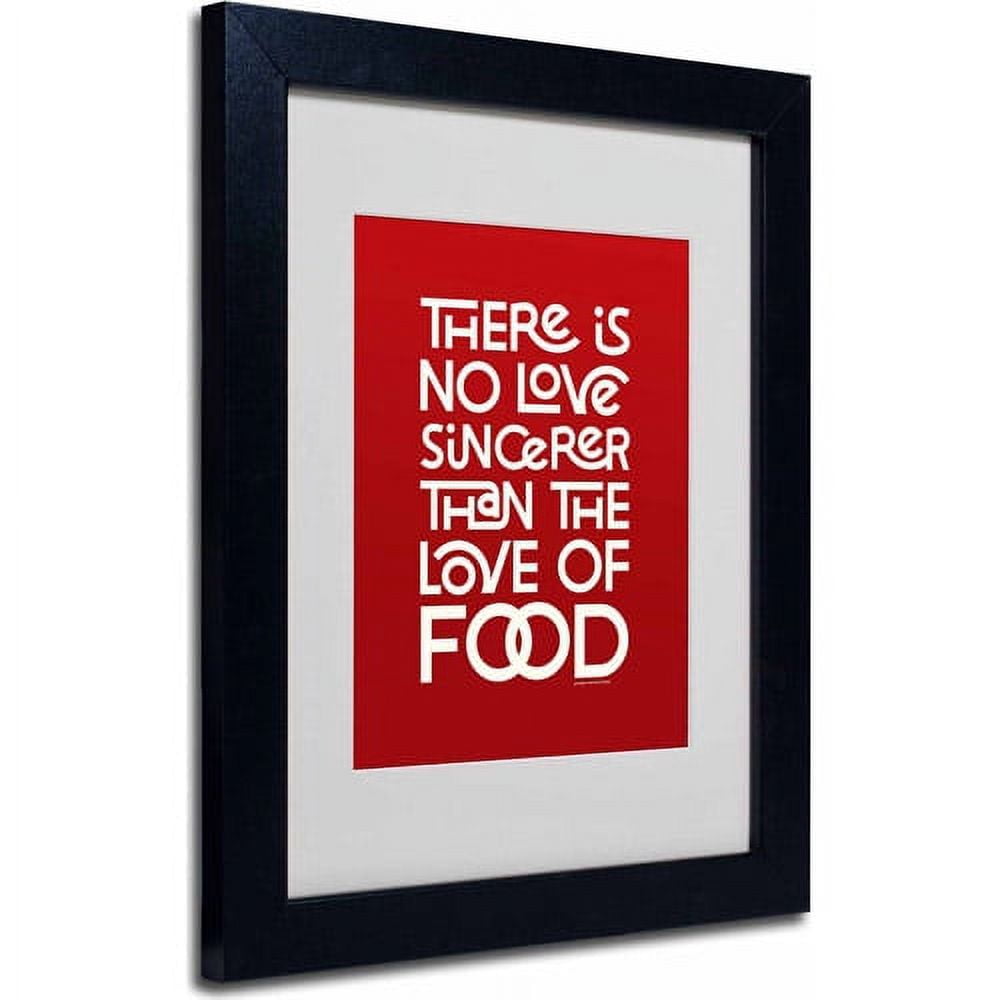 Trademark Fine Art "Sincere Love of Food II" Canvas Art by Megan Romo, Black Frame