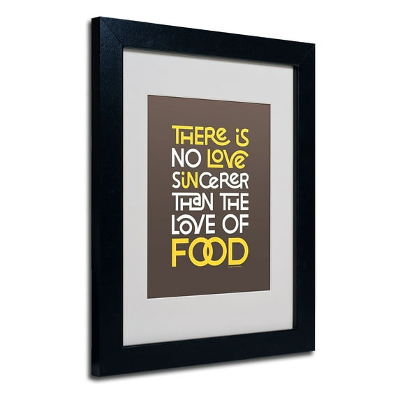 Trademark Fine Art "Sincere Love of Food III" Canvas Art by Megan Romo, Black Frame
