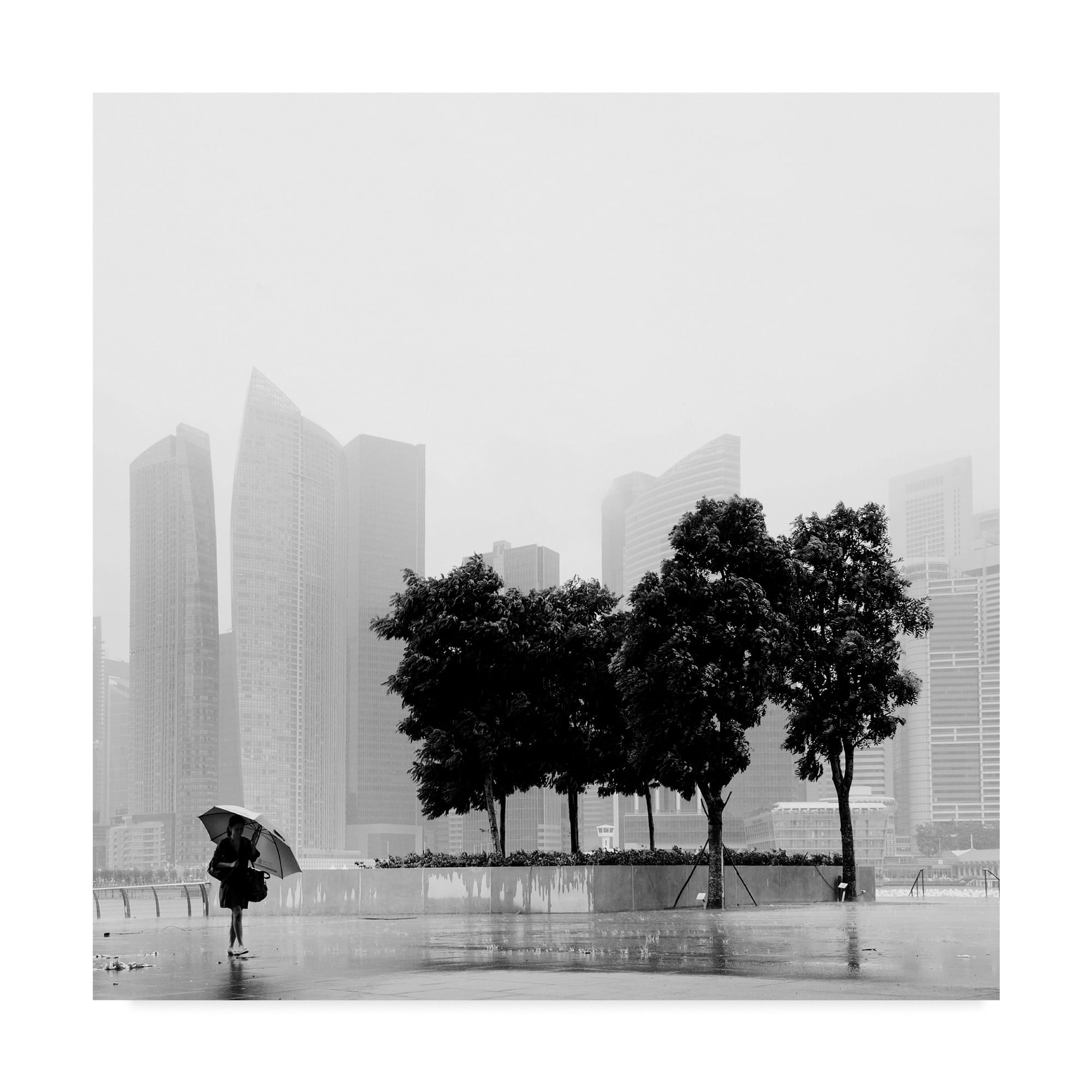 Trademark Fine Art 'Singapore Umbrella' Canvas Art by Nina Papiorek