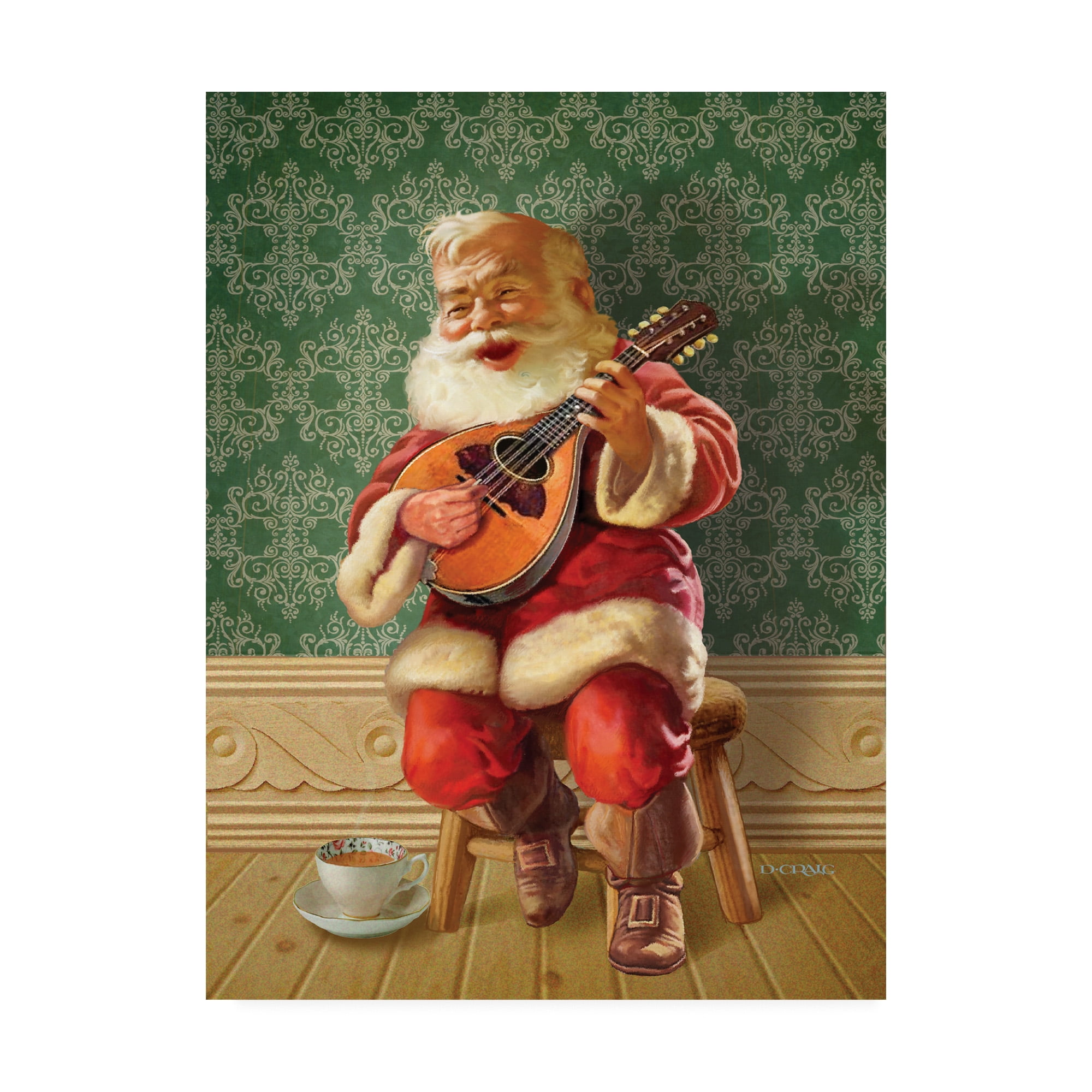 Trademark Fine Art 'Singing Santa II' Canvas Art by Dan Craig