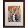 thumbnail image 1 of Trademark Fine Art "Sitting Bull 1" Canvas Art by Dean Russo, White Matte, Wood Frame, 1 of 4