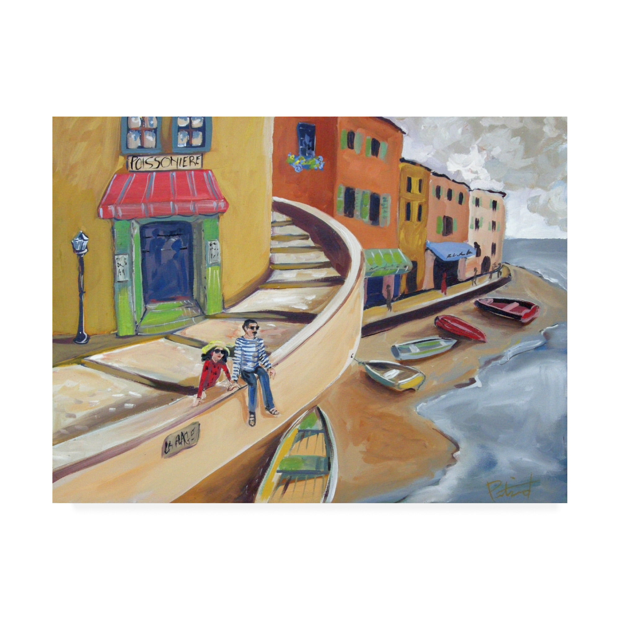 Trademark Fine Art 'Sitting On The Coast' Canvas Art by Patricia A. Reed