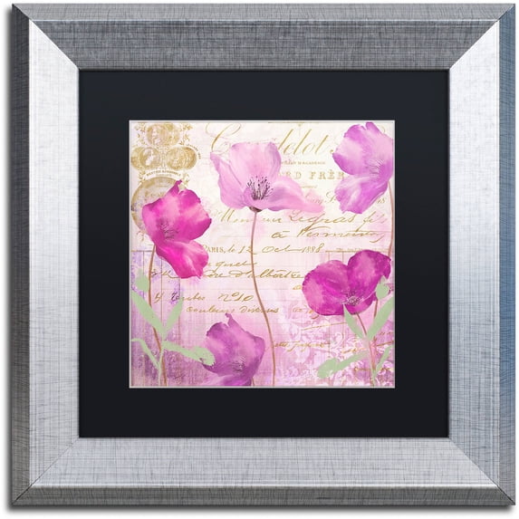 Trademark Fine Art "Sitting Pretty I" Canvas Art by Color Bakery Black Matte, Silver Frame