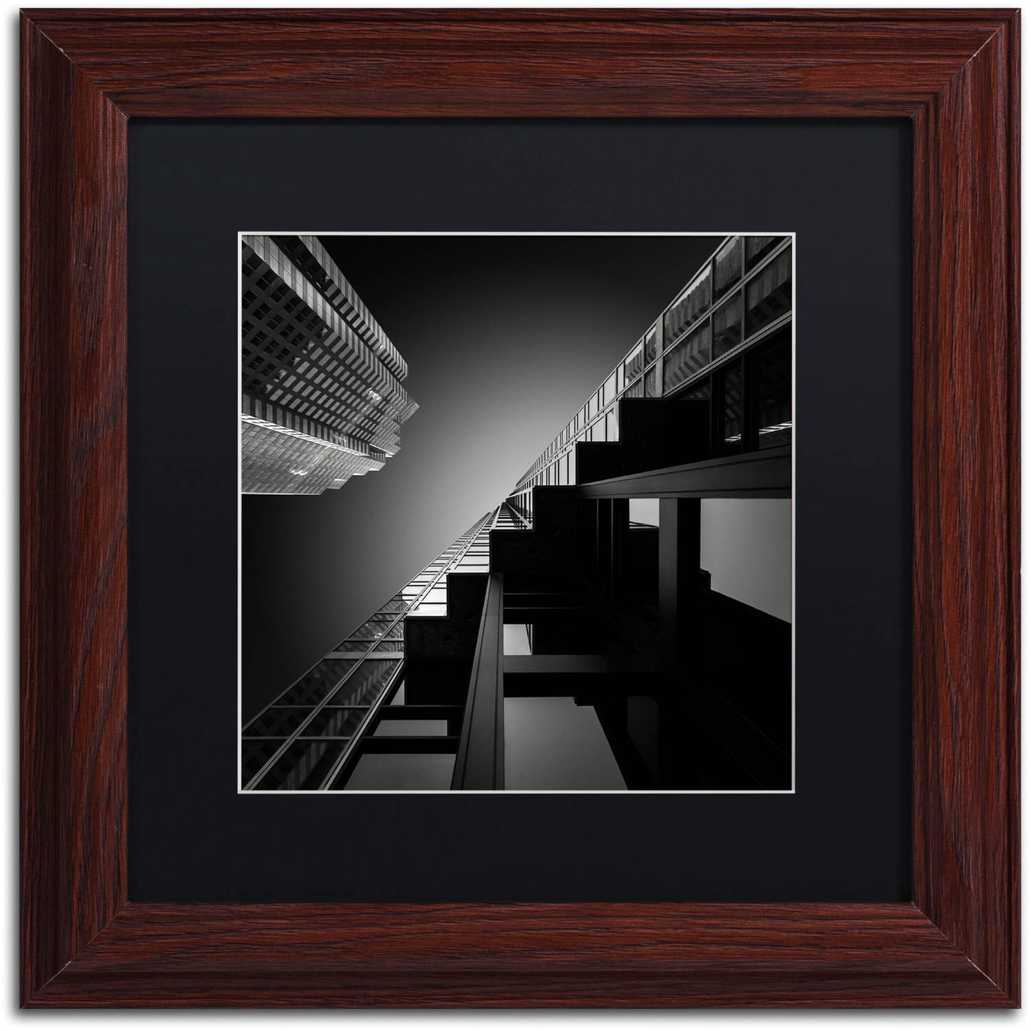 Trademark Fine Art "Six Steps" Canvas Art by Dave MacVicar, Black Matte, Wood Frame