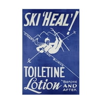 Trademark Fine Art Vintage Apple Collection Ski Heal Canvas Wall Art - 12x19