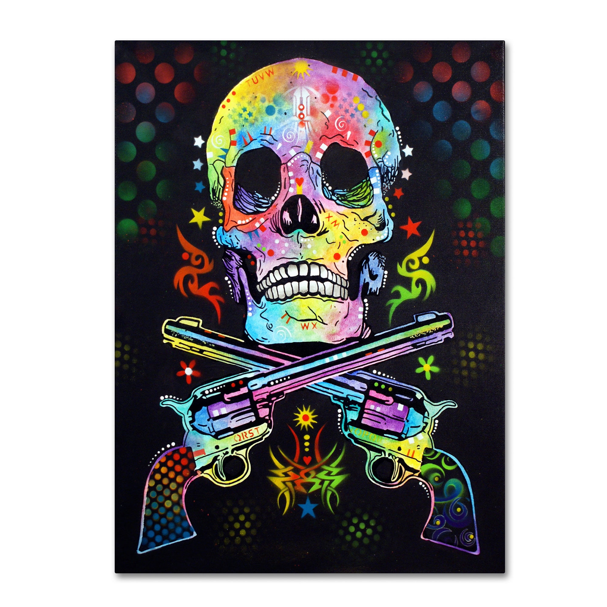 Dean Russo 'Skull and Guns' Canvas Art 18 x 24