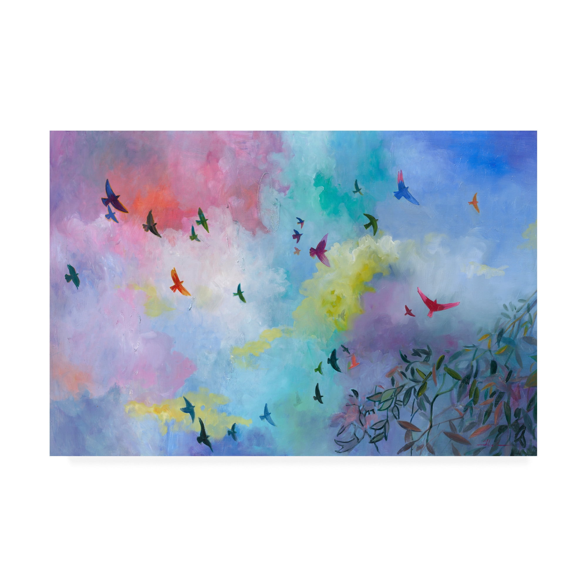 Trademark Fine Art 'Sky Is the Limit Abstract' Canvas Art by Julia Hacke