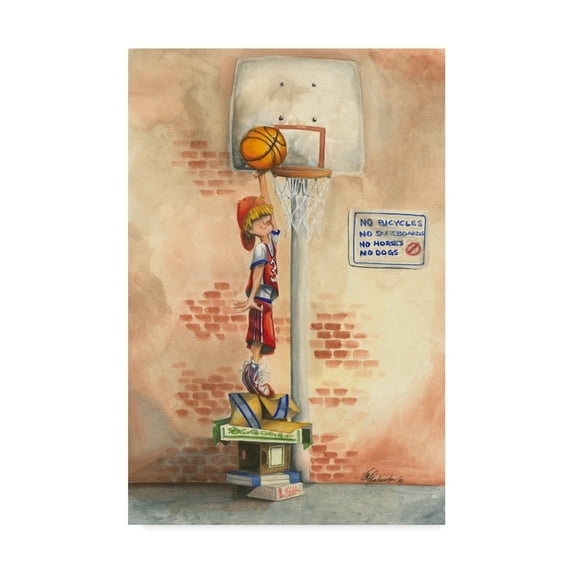 Trademark Fine Art 'Slam Dunk' Canvas Art by Jay Throckmorton