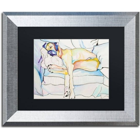 Trademark Fine Art "Sleeping Beauty" Canvas Art by Pat Saunders-White Black Matte, Silver Frame
