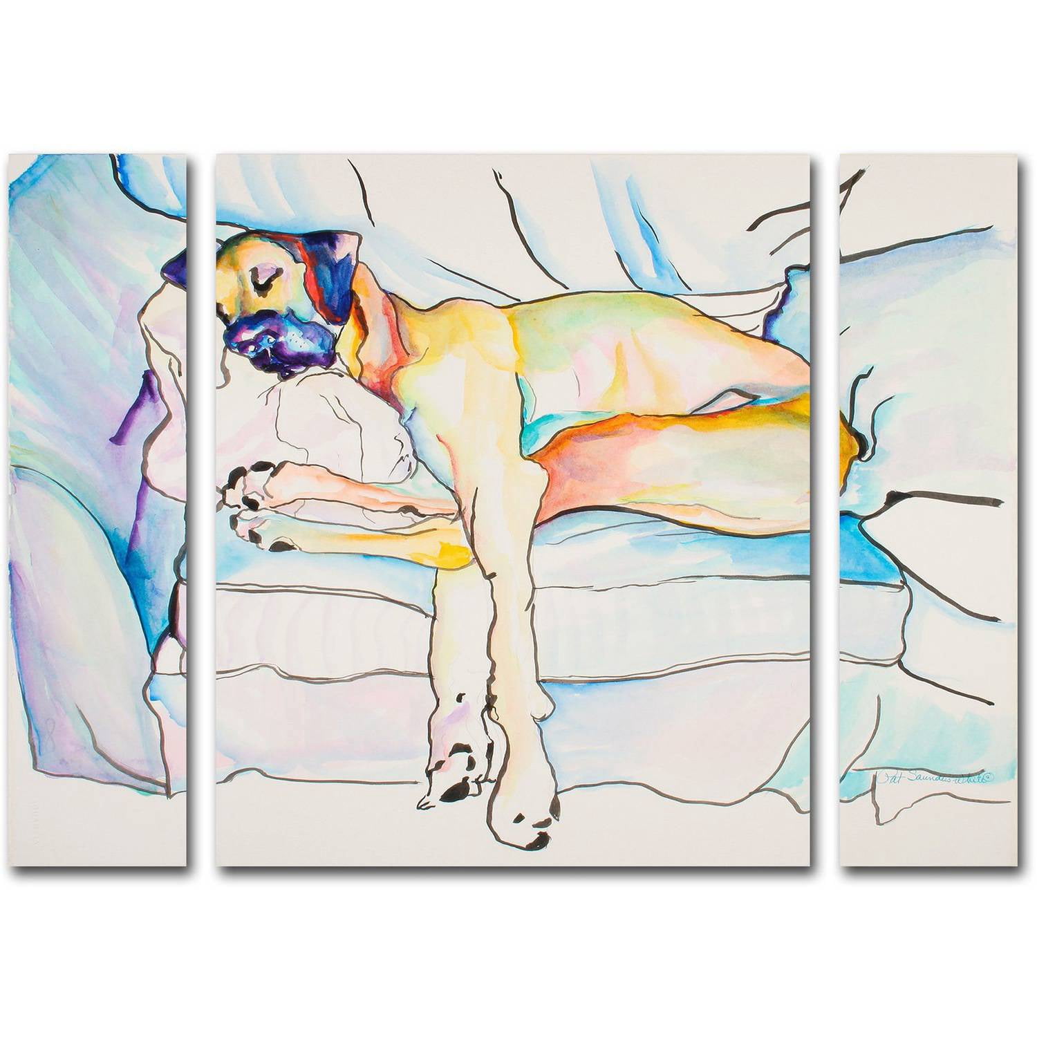 Trademark Fine Art ''Sleeping Beauty'' by Pat Saunders 30" x 41" Multi Panel Art Set Large (886511923614)