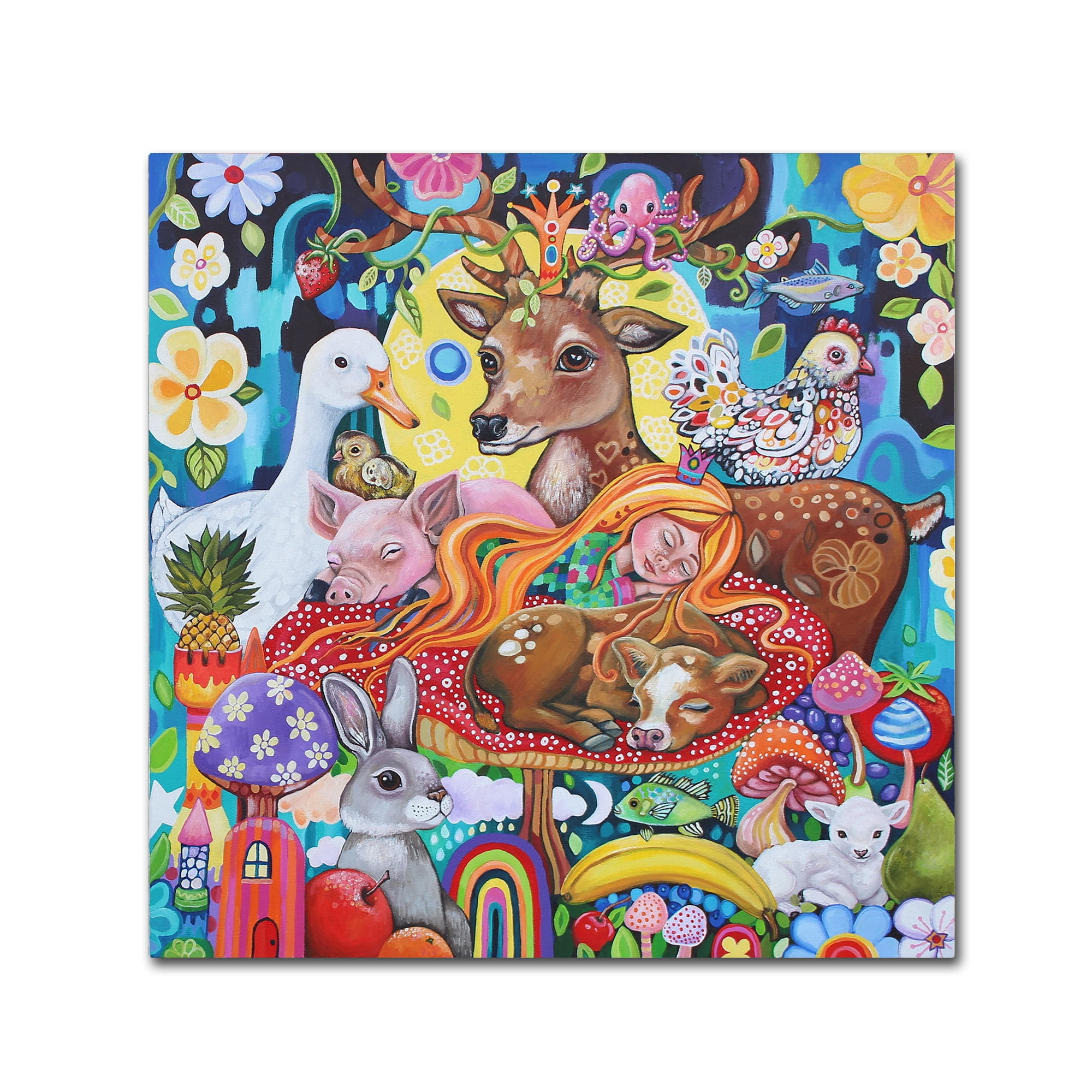 Trademark Fine Art 'Sleeping Blissful' Canvas Art by Lynda Bell