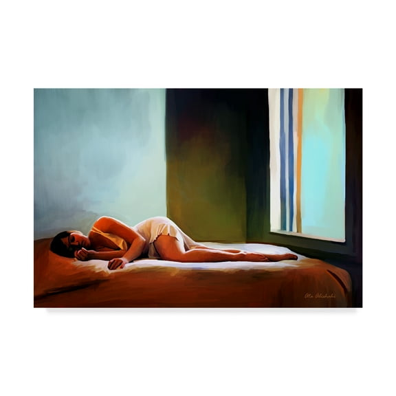 Trademark Fine Art 'Sleeping Lady' Canvas Art by Ata Alishahi