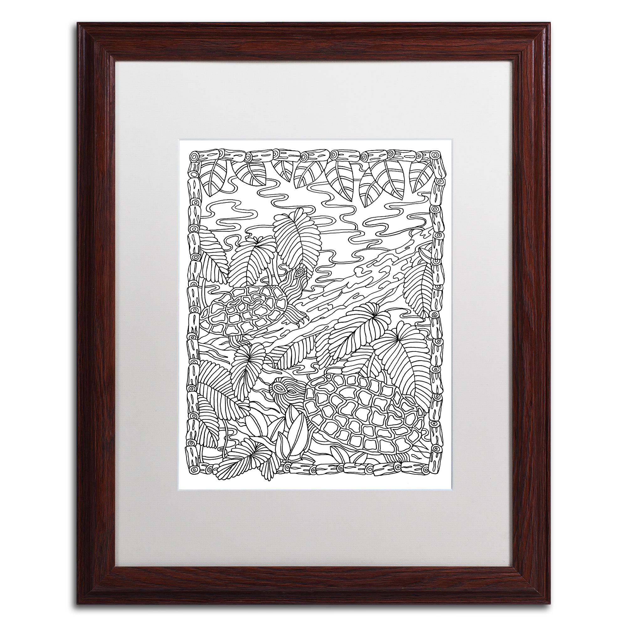 Trademark Fine Art 'Slider Turtles' Matted Framed Art by Kathy G. Ahrens