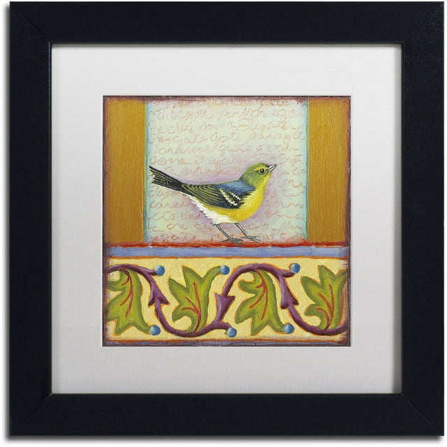 Trademark Fine Art 'Small Bird 241' Canvas Art by Rachel Paxton, White Matte, Black Frame