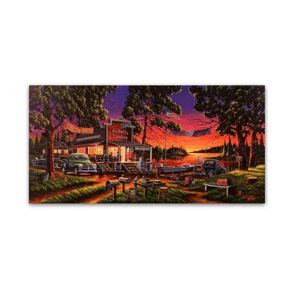 Trademark Fine Art 'Small Town Bass Tournament' Canvas Art by Geno Peoples