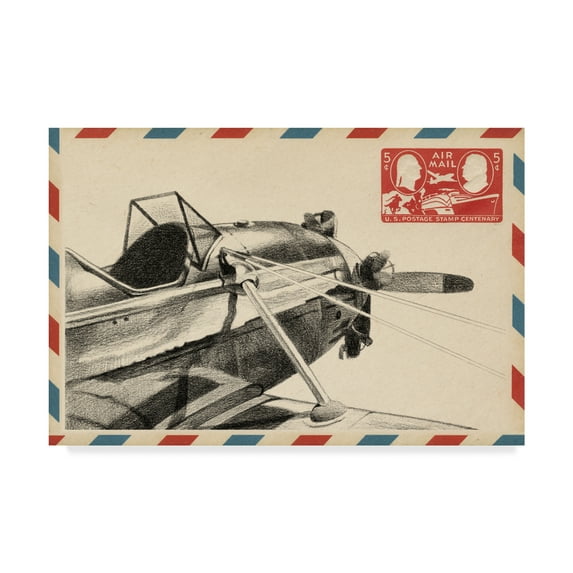 Trademark Fine Art 'Small Vintage Airmail I' Canvas Art by Ethan Harper