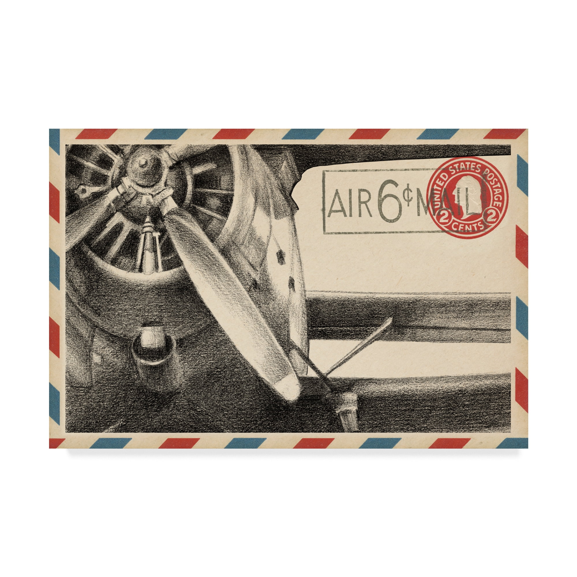 Trademark Fine Art 'Small Vintage Airmail II' Canvas Art by Ethan Harper