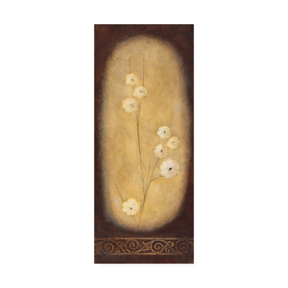 Trademark Fine Art 'Small White Flowers In Circle' Canvas Art by Pablo Esteban