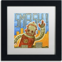 Trademark Fine Art 'Smash!' Canvas Art by Craig Snodgrass, White Matte, Black Frame
