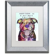 Trademark Fine Art "Smile" Canvas Art by Dean Russo, White Matte, Silver Frame