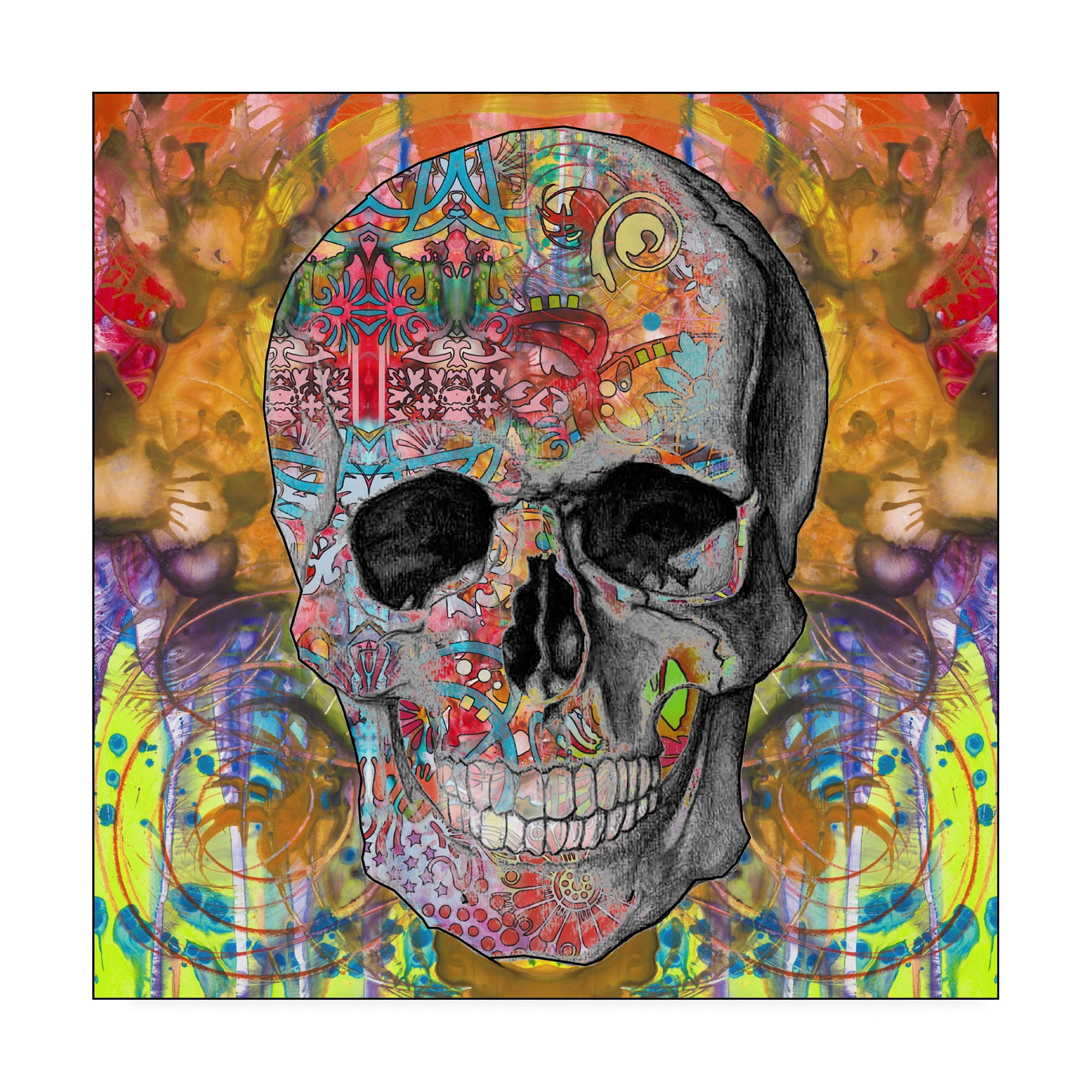 Trademark Fine Art 'Smile Skull' Canvas Art by Dean Russo