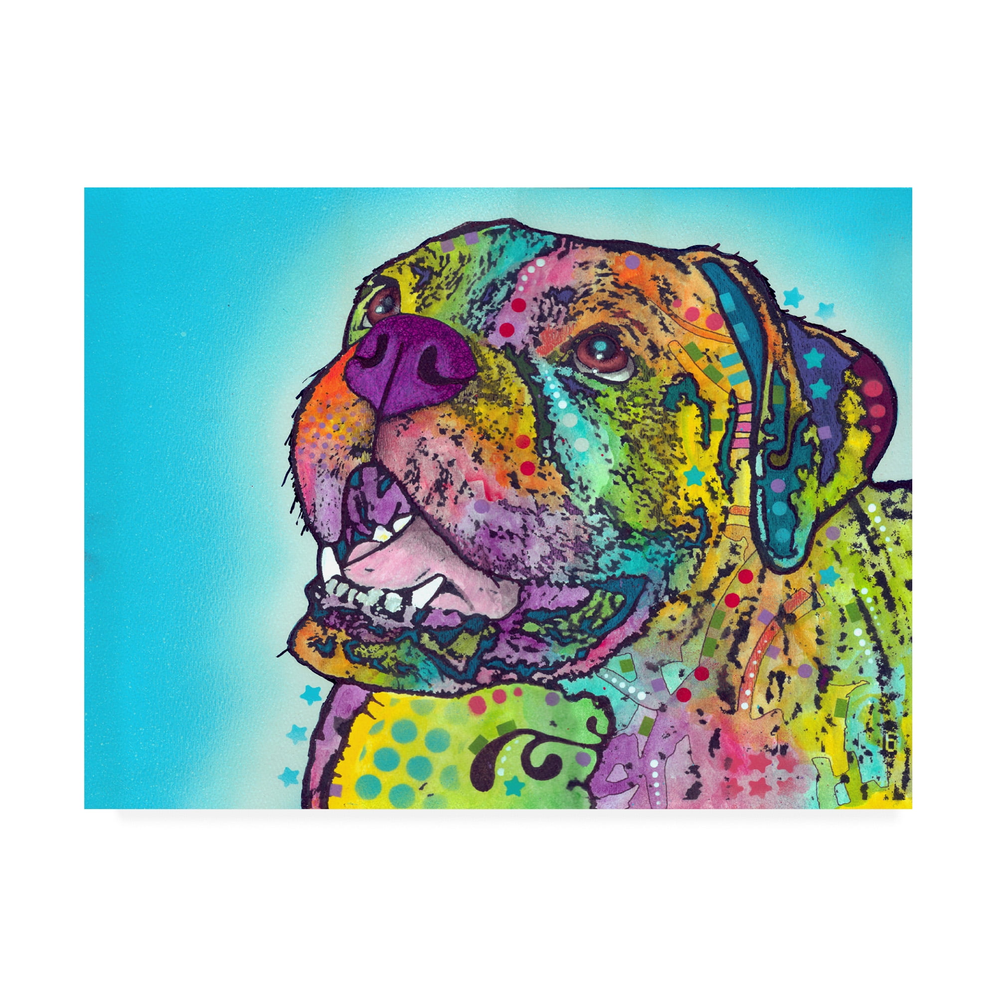 Trademark Fine Art 'Smiling Boxer' Canvas Art by Dean Russo