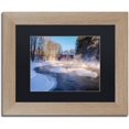 thumbnail image 1 of Trademark Fine Art "Smoking River" Canvas Art by Michael Blanchette Photography Black Matte, Birch Frame, 1 of 1