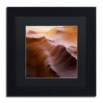 Trademark Fine Art "Smooth I" Canvas Art by Moises Levy Black Matte, Black Frame