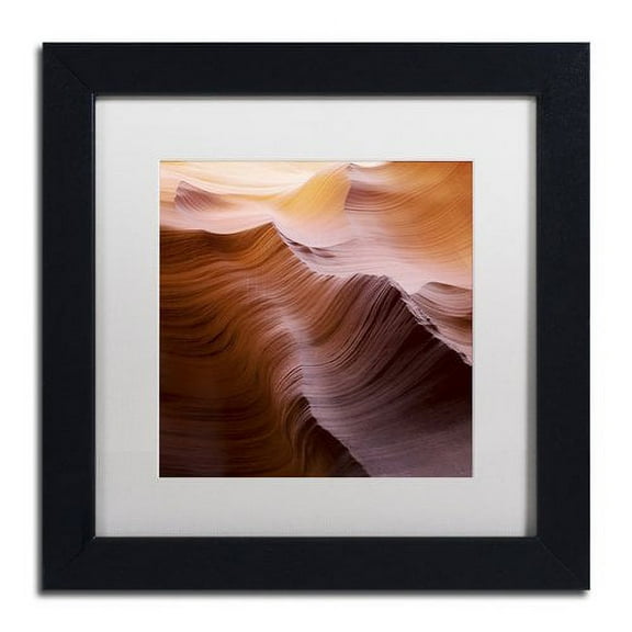 Trademark Fine Art "Smooth I" Canvas Art by Moises Levy White Matte, Black Frame