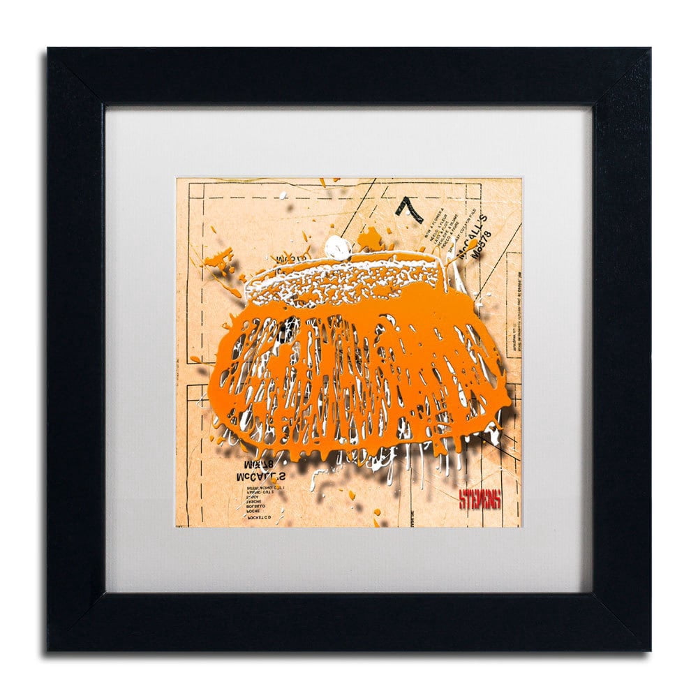 Trademark Fine Art "Snap Purse Orange" Canvas Art by Roderick Stevens, White Matte, Black Frame