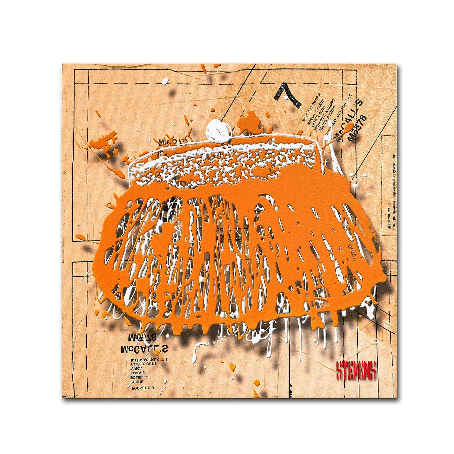 Trademark Fine Art "Snap Purse Orange" Canvas Art by Roderick Stevens