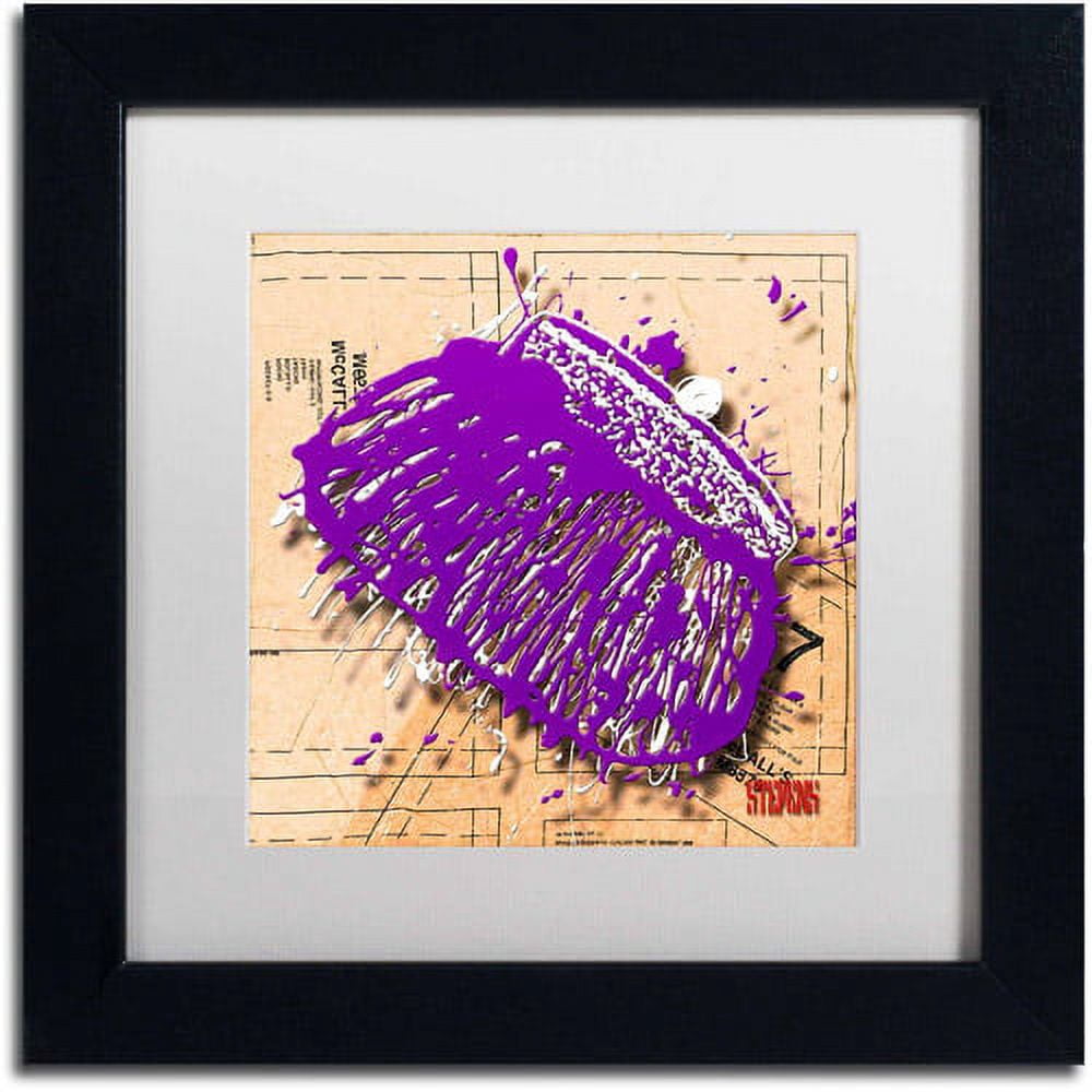 Trademark Fine Art "Snap Purse Purple" Canvas Art by Roderick Stevens, White Matte, Black Frame