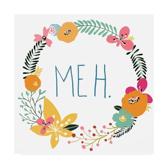 Trademark Fine Art 'Snarky Florals IX' Canvas Art by June Erica Vess