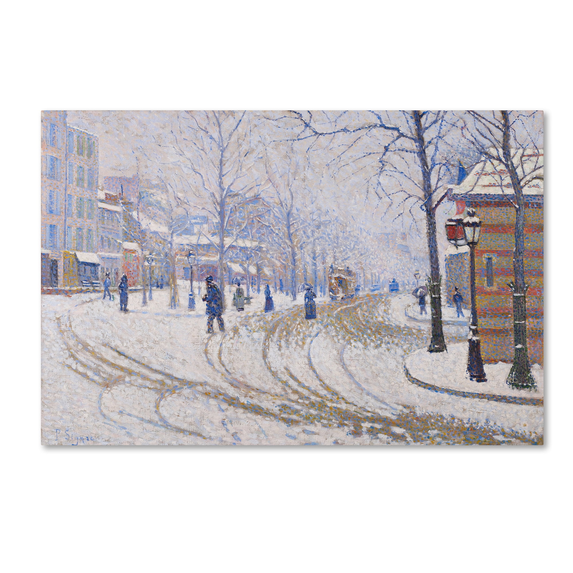 Trademark Fine Art 'Snow Boulevard De Clichy Paris' Canvas Art by Paul Signac