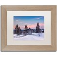 thumbnail image 1 of Trademark Fine Art "Snow at the Bridge" Canvas Art by Michael Blanchette Photography White Matte, Birch Frame, 1 of 1
