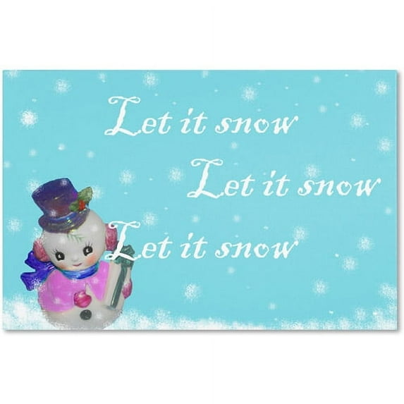 Trademark Fine Art "Snowman 2" Canvas Art by Patty Tuggle