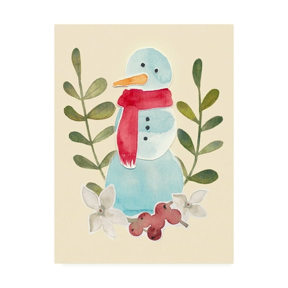 Trademark Fine Art 'Snowman Cut out I' Canvas Art by Grace Popp